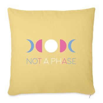 LGBTQ Pride Month - Not a Phase - Transgender - Sofa pillowcase 17,3'' x 17,3'' (45 x 45 cm) - washed yellow - Front