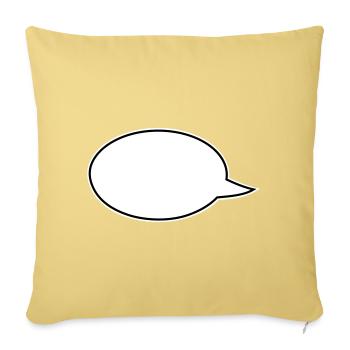 Liens de bandes dessinées dans les bulles de dialogue - Housse de coussin décorative 45 x 45 cm - jaune délavé - Devant