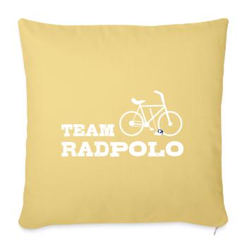 Culture cycliste de l’équipe Radpolo - Housse de coussin décorative 45 x 45 cm - jaune délavé - Devant