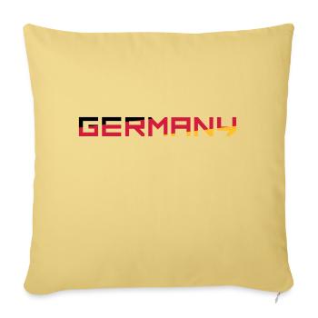 Team Germany Germany Colors Black Red Gold G - Sofa pillowcase 17,3'' x 17,3'' (45 x 45 cm) - washed yellow - Front
