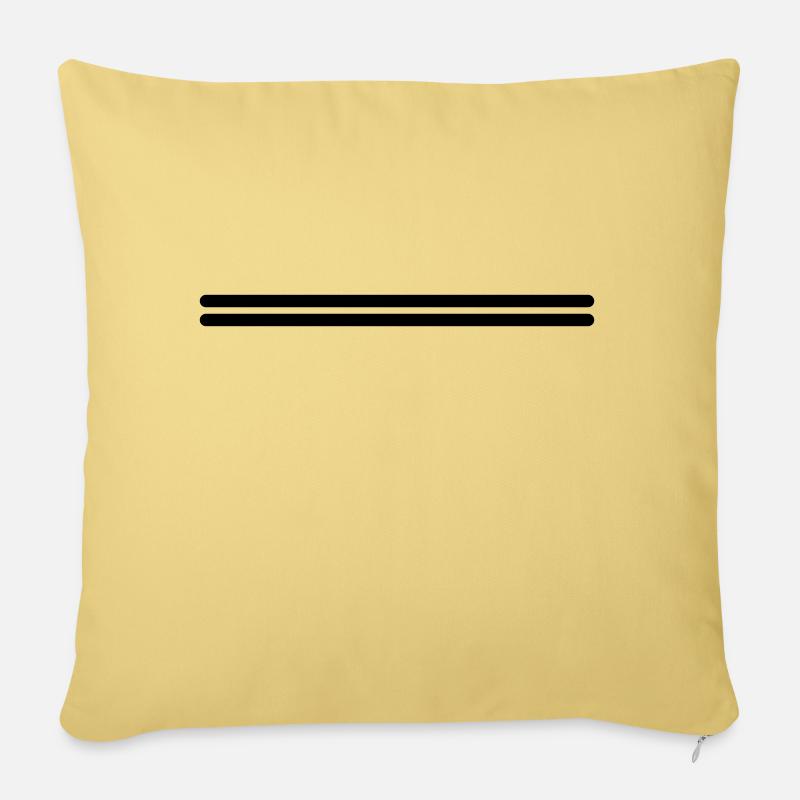 Double stroke design template to design yourself - Sofa pillowcase 17,3'' x 17,3'' (45 x 45 cm) - washed yellow