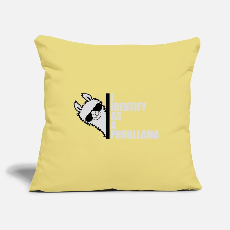 I Identify As A Probllama Cool Lama Problem Spruch Sofakissenbezug 45 x 45 cm