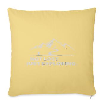 Randonnée Montagnes Randonnée Randonneurs Nature en plein air Forêt - Housse de coussin décorative 45 x 45 cm - jaune délavé - Devant