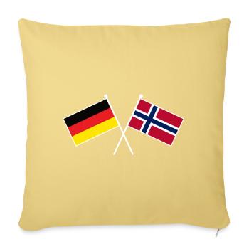 Deutschland Norwegen Freundschaftsflagge - Sofakissenbezug 45 x 45 cm - Hellgelb - Vorne