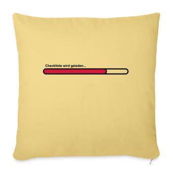 checklist - Sofa pillowcase 17,3'' x 17,3'' (45 x 45 cm) - washed yellow - Front