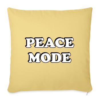 Peace Mode Bold Typography Tee - Sofa pillowcase 17,3'' x 17,3'' (45 x 45 cm) - washed yellow - Front