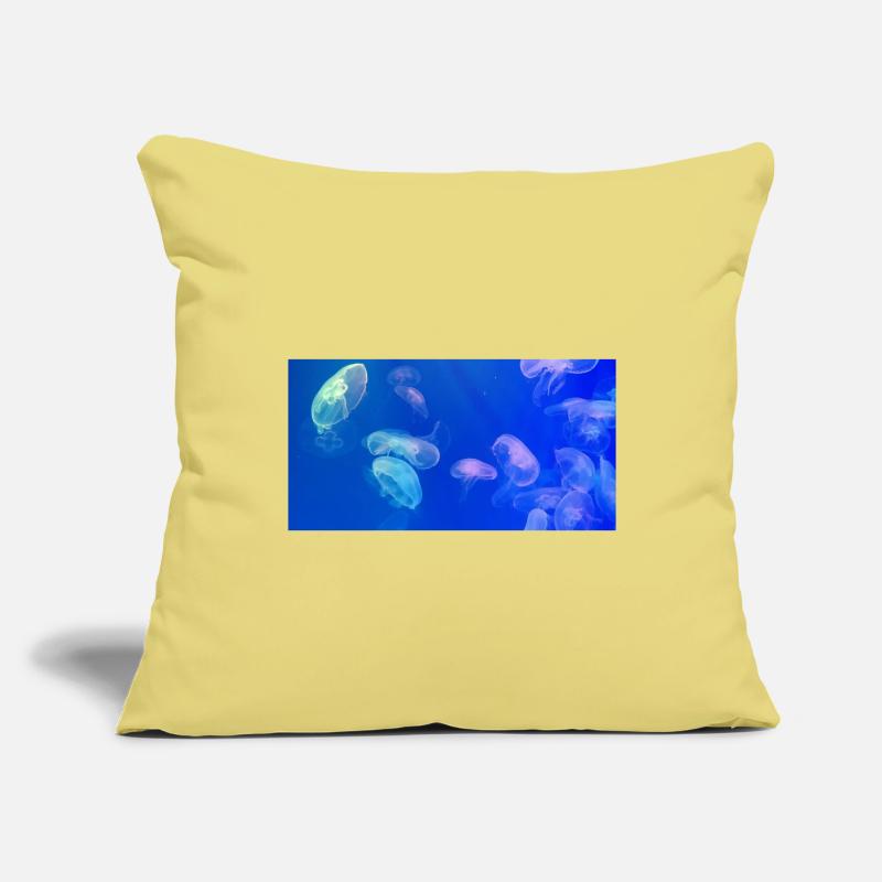 Blue jellyfish pattern Sofa pillowcase 17,3'' x 17,3'' (45 x 45 cm)