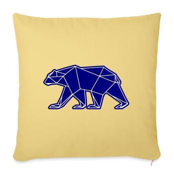 Polar Bear Polar Bear Polygon Icon - Sofa pillowcase 17,3'' x 17,3'' (45 x 45 cm) - washed yellow - Front