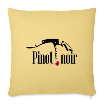 Pinot Noir Lover - Sofakissenbezug 45 x 45 cm - Hellgelb - Vorne
