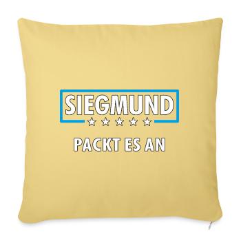 SIEGMUND - Sofakissenbezug 45 x 45 cm - Hellgelb - Vorne