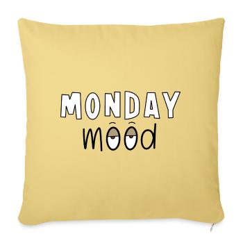 Monday Mood Tired Eyes Cartoon Letters - Sofa pillowcase 17,3'' x 17,3'' (45 x 45 cm) - washed yellow - Front