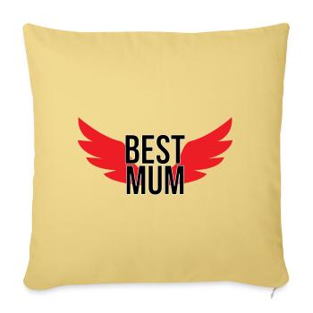 Beste Mama - Muttertag - Sofakissenbezug 45 x 45 cm - Hellgelb - Vorne