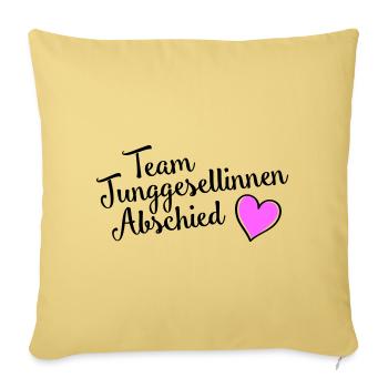 Équipe de jeune fille - Housse de coussin décorative 45 x 45 cm - jaune délavé - Devant