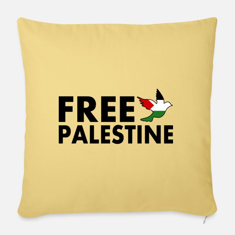 Free palestine - Sofakissenbezug 45 x 45 cm - Hellgelb