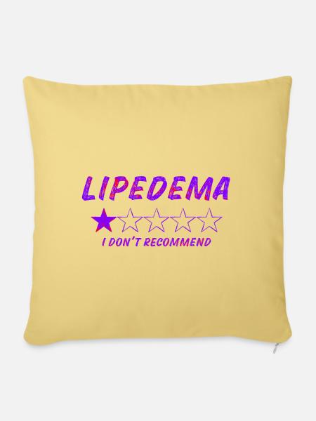 Lipedema Rating - Sofakissenbezug 45 x 45 cm - Hellgelb