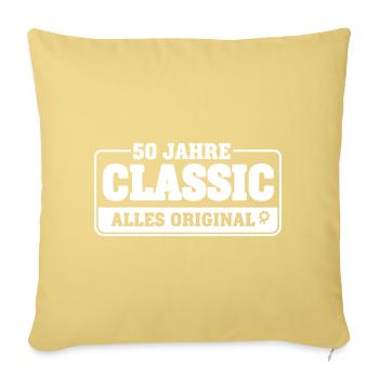 50 Years of Classic – All Original - Sofa pillowcase 17,3'' x 17,3'' (45 x 45 cm) - washed yellow - Front