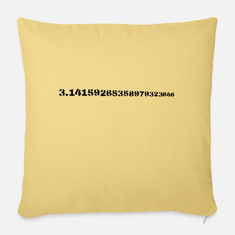 Pi - Housse de coussin décorative 45 x 45 cm - jaune délavé