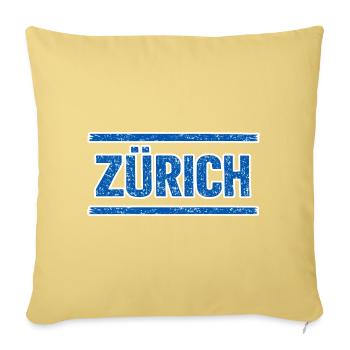 Zürich Schriftzug - Sofakissenbezug 45 x 45 cm - Hellgelb - Vorne