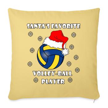 Le joueur de VOLLEY préféré du Père Noël - Housse de coussin décorative 45 x 45 cm - jaune délavé - Devant