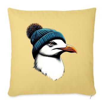 Mouette - Housse de coussin décorative 45 x 45 cm - jaune délavé - Devant