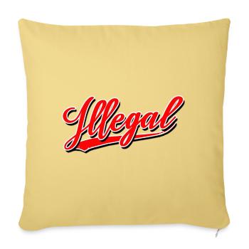 démo illégale illégalement illégale - Housse de coussin décorative 45 x 45 cm - jaune délavé - Devant