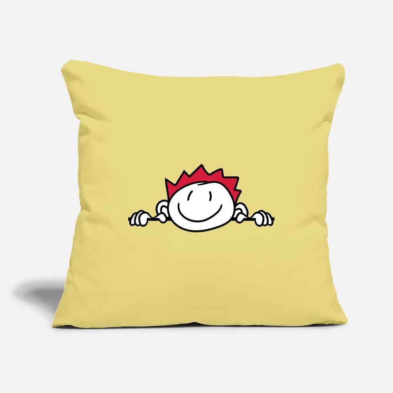 hide wall wall face head child painted kri Sofa pillowcase 17,3'' x 17,3'' (45 x 45 cm)