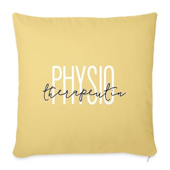Stylish design for the physiotherapist - Sofa pillowcase 17,3'' x 17,3'' (45 x 45 cm) - washed yellow - Front