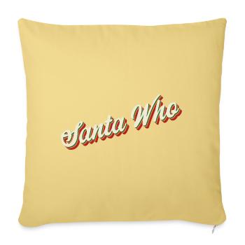 Design de Noël du Père Noël - Housse de coussin décorative 45 x 45 cm - jaune délavé - Devant