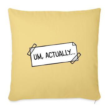 Loge de nerd pour coller des notes - Housse de coussin décorative 45 x 45 cm - jaune délavé - Devant