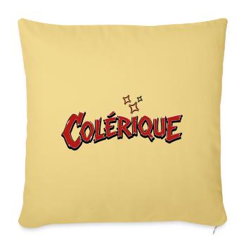 Colérique  - Housse de coussin décorative 45 x 45 cm - jaune délavé - Devant
