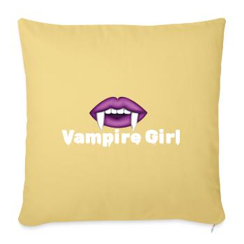 Vampire Girl Creepy Halloween Sexy Lips - Sofa pillowcase 17,3'' x 17,3'' (45 x 45 cm) - washed yellow - Front