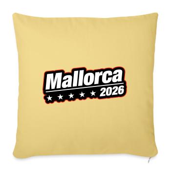 Majorque 2026 - Housse de coussin décorative 45 x 45 cm - jaune délavé - Devant