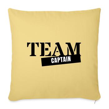 Team Captain - Kapitän Coach Trainer Gruppe Chef - Sofa pillowcase 17,3'' x 17,3'' (45 x 45 cm) - washed yellow - Front