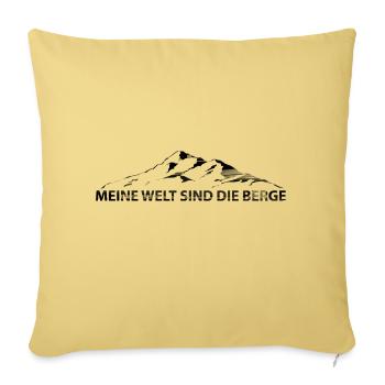 Meine Welt Sind Die Berge - (7) - Sofakissenbezug 45 x 45 cm - Hellgelb - Vorne