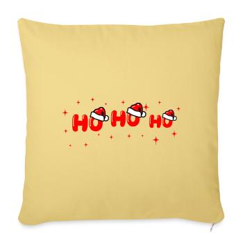 Lettrage Ho Ho Ho Santa - Housse de coussin décorative 45 x 45 cm - jaune délavé - Devant