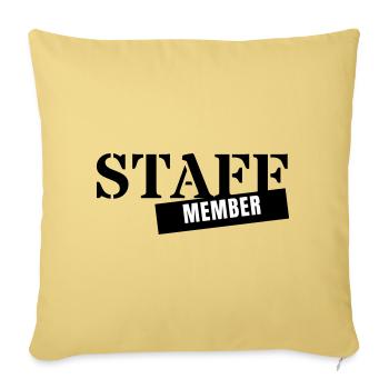 Staff Member - Team Personal Event Employee - Sofa pillowcase 17,3'' x 17,3'' (45 x 45 cm) - washed yellow - Front