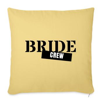 Équipe de la mariée - Équipe de la fête de garçon Filles de la fête de mariage de la mariée - Housse de coussin décorative 45 x 45 cm - jaune délavé - Devant