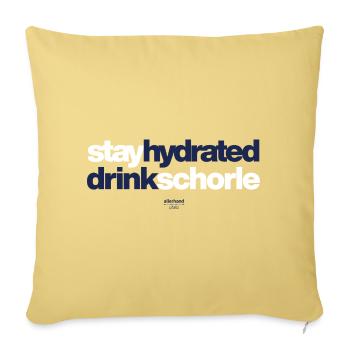 Restez hydraté, boissons spritzer - Housse de coussin décorative 45 x 45 cm - jaune délavé - Devant