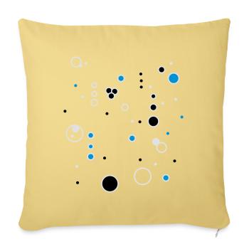 bulles - Housse de coussin décorative 45 x 45 cm - jaune délavé - Devant