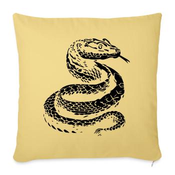 Silhouette de serpent - Housse de coussin décorative 45 x 45 cm - jaune délavé - Devant