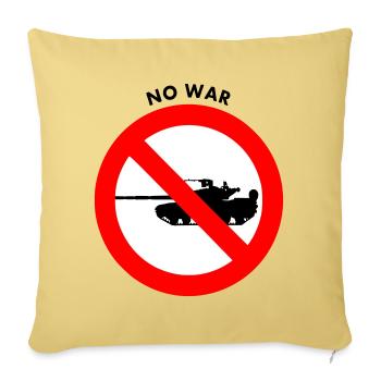 No war - Housse de coussin décorative 45 x 45 cm - jaune délavé - Devant