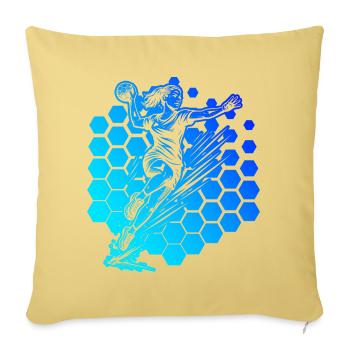 Handball Fokus pur fuer Frauen - Sofakissenbezug 45 x 45 cm - Hellgelb - Vorne