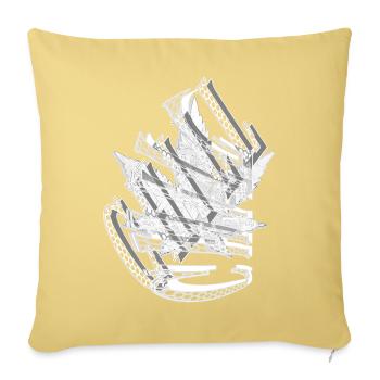 Feuille de chanvre CHILL - Housse de coussin décorative 45 x 45 cm - jaune délavé - Devant