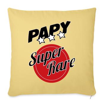 Papy super rare - Housse de coussin décorative 45 x 45 cm - jaune délavé - Devant