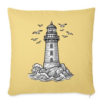 Moin Moin Norden - Maritime North German Design - Sofa pillowcase 17,3'' x 17,3'' (45 x 45 cm) - washed yellow - Front