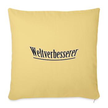 Do-gooder - Sofa pillowcase 17,3'' x 17,3'' (45 x 45 cm) - washed yellow - Front