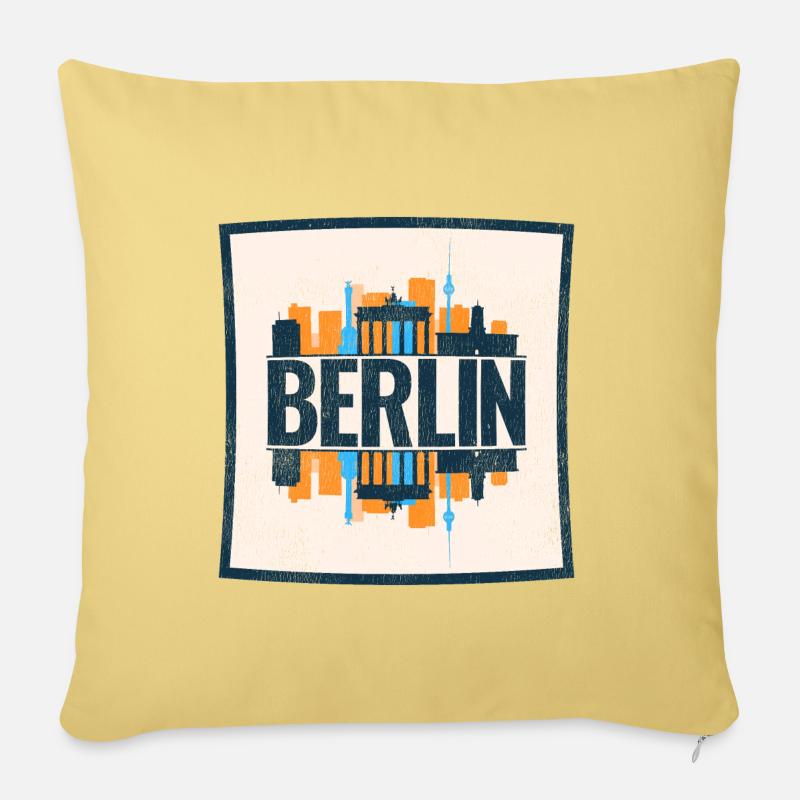 Berlin - Sofakissenbezug 45 x 45 cm - Hellgelb