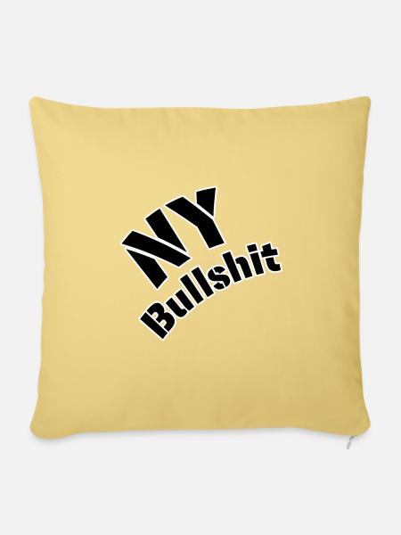 NY Bullshit - Sofakissenbezug 45 x 45 cm - Hellgelb