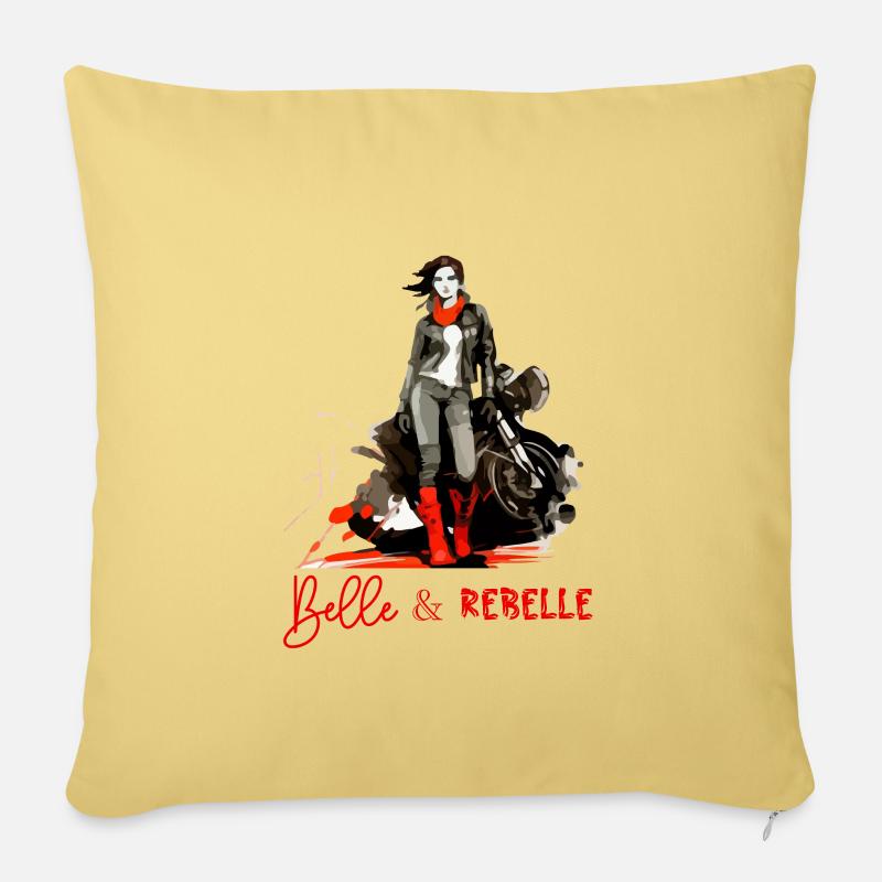 Beautiful and rebellious - Sofa pillowcase 17,3'' x 17,3'' (45 x 45 cm) - washed yellow