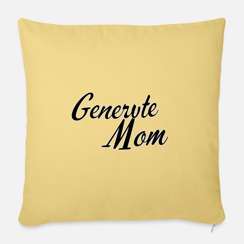 Genervte Mom - Sofakissenbezug 45 x 45 cm - Hellgelb